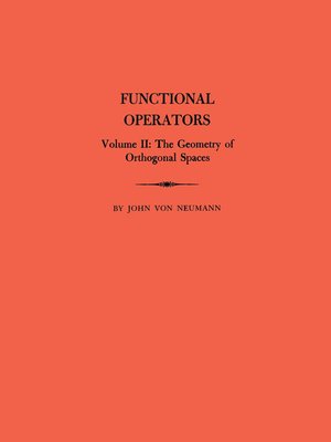 cover image of Functional Operators (AM-22), Volume 2